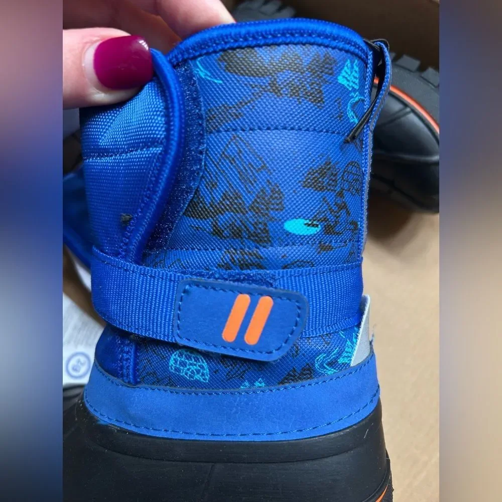 Lily & Dan Children's Blue and Black Snow Boots